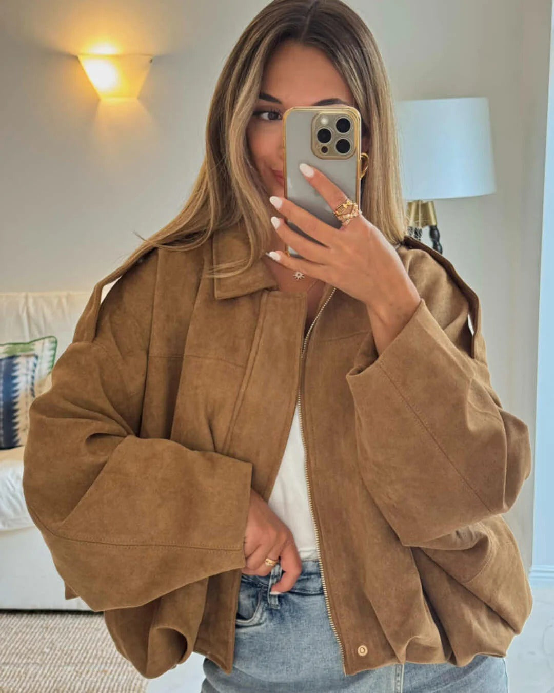 Veste Courte À Col Structuré Femme