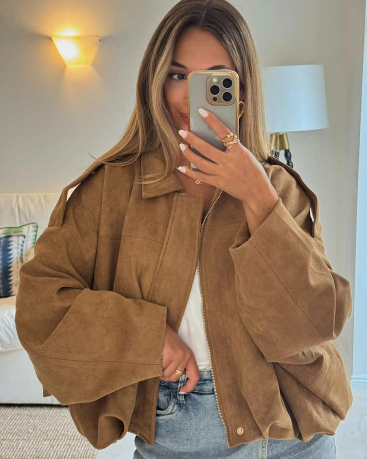 Veste Courte À Col Structuré Femme