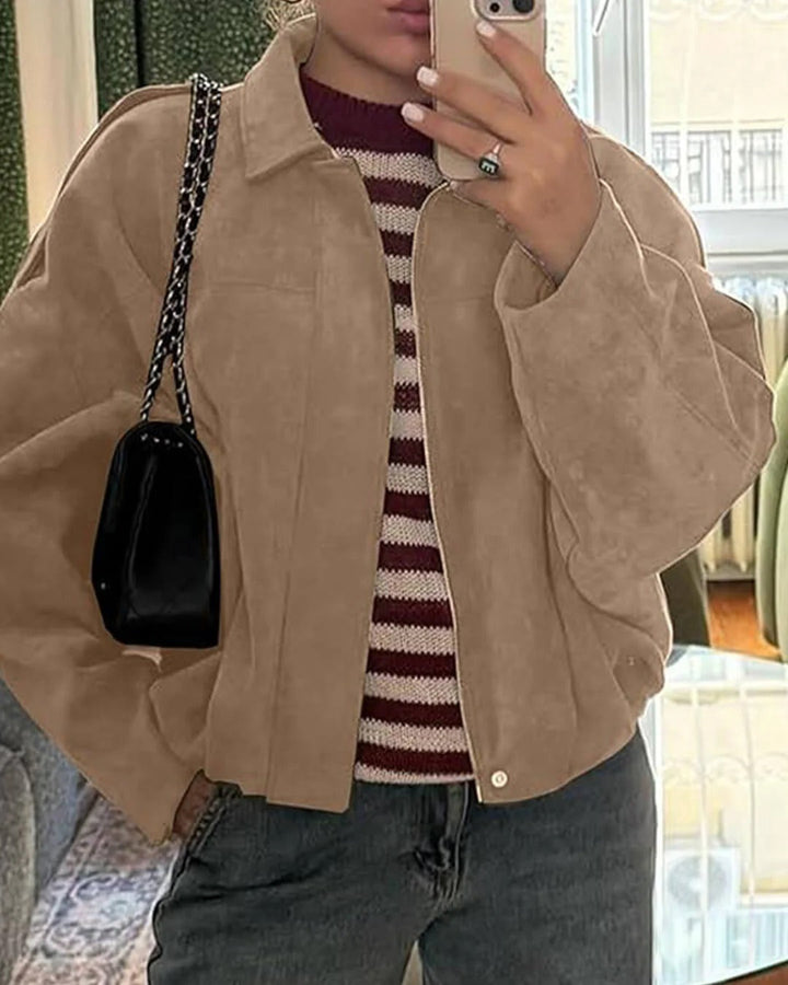 Veste Courte À Col Structuré Femme