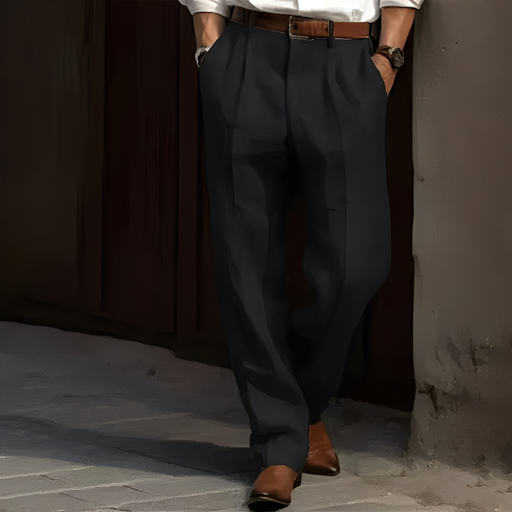 Pantalon Tailleur Plissé Homme