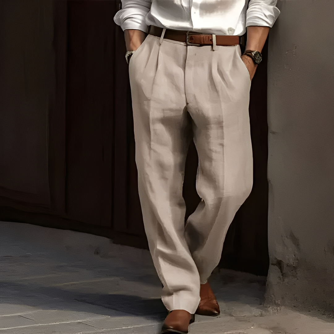 Pantalon Tailleur Plissé Homme