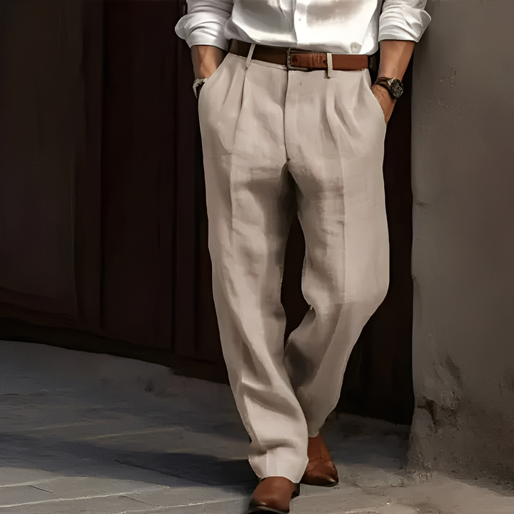Pantalon Tailleur Plissé Homme