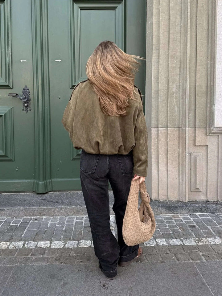 Veste Courte À Col Structuré Femme