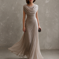 Robe Longue Drapée Sans Manches Femme