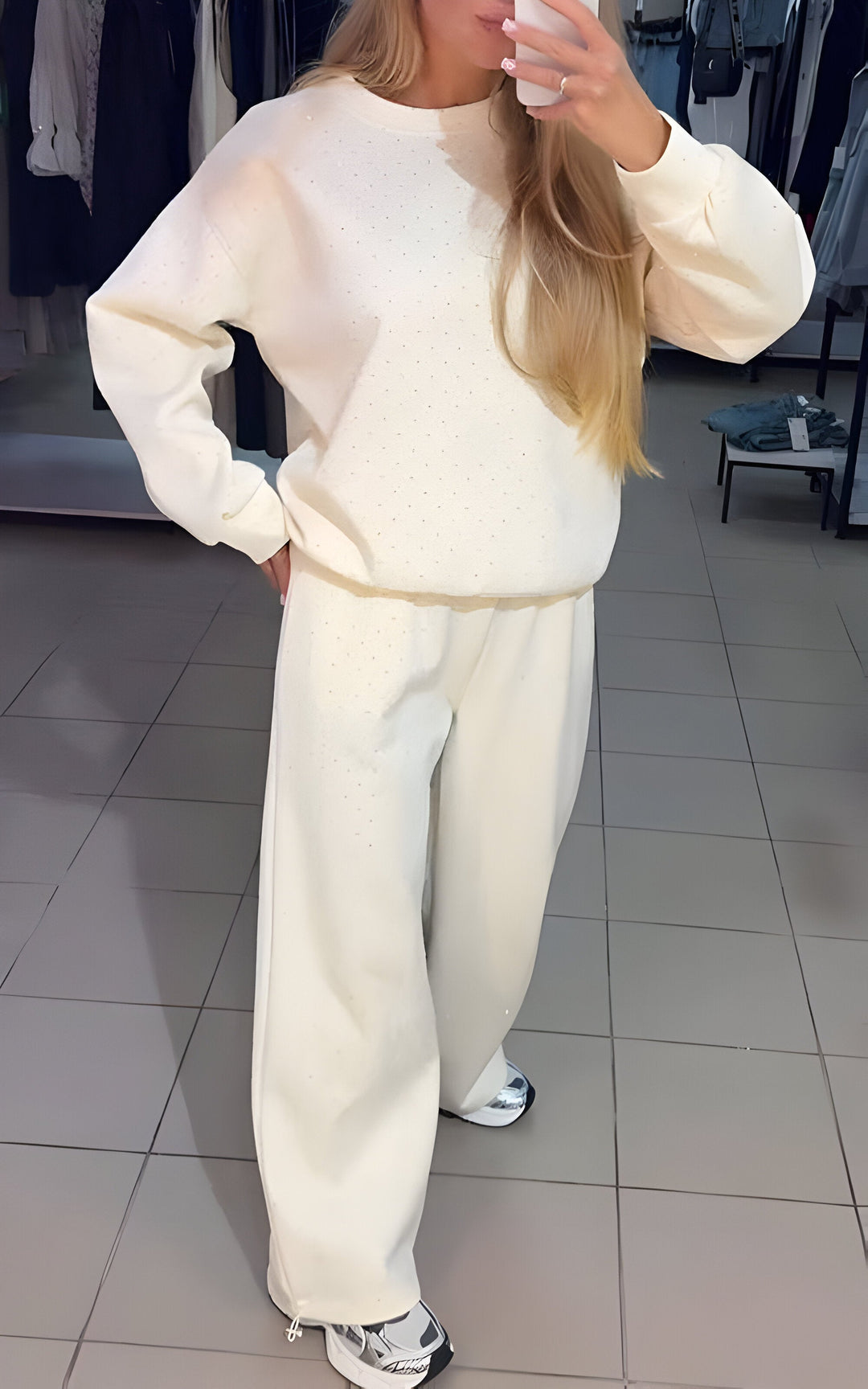 Ensemble Scintillant Deux Pièces Femme