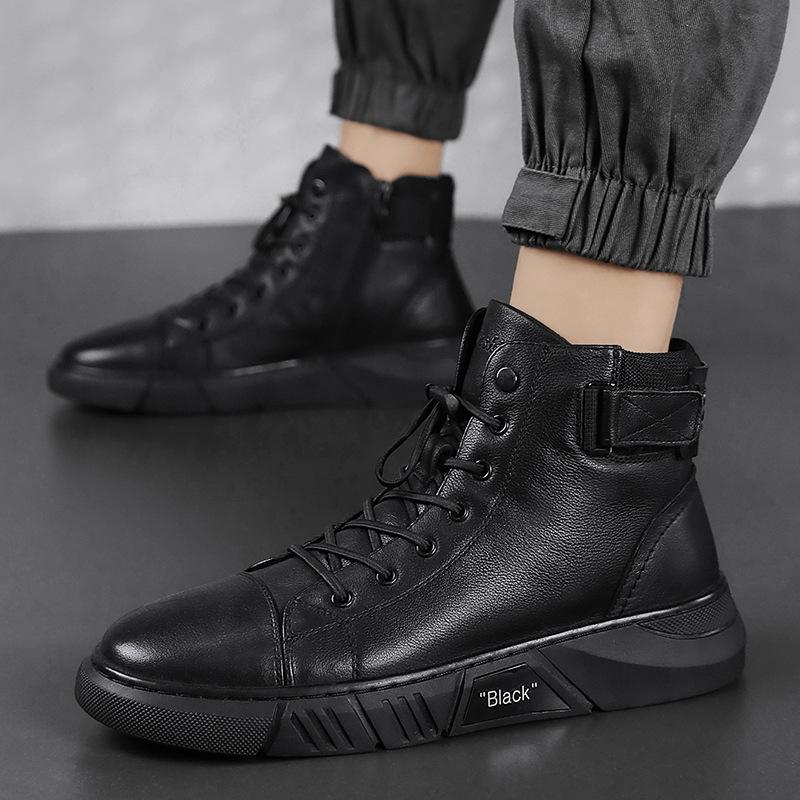 Bottines Montantes à Lacets Homme