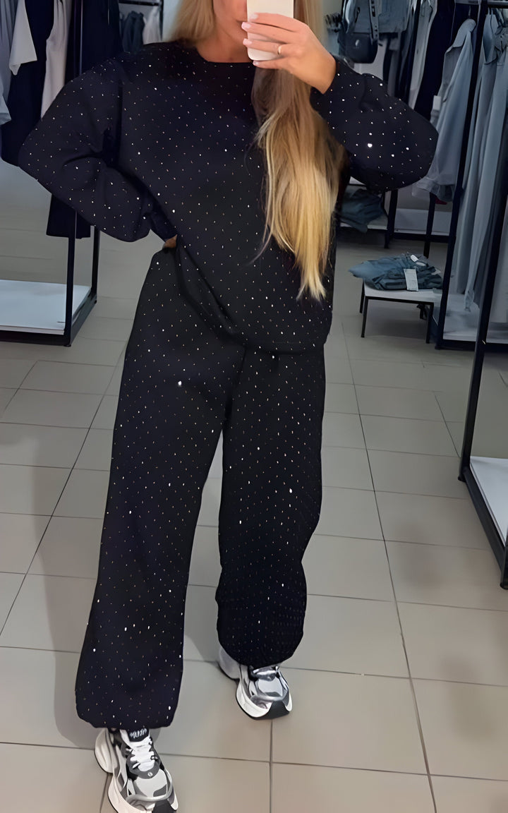 Ensemble Scintillant Deux Pièces Femme