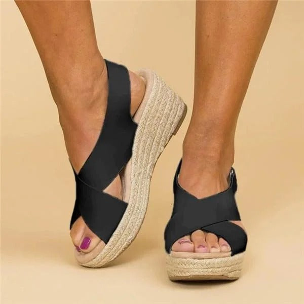Sandales Compensées Confort Femme