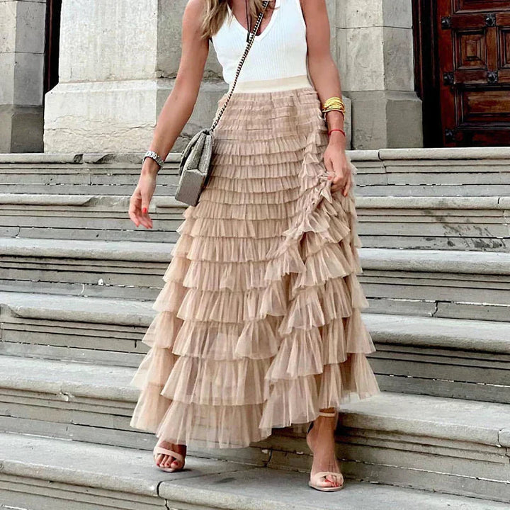 Jupe Maxi Volantée Femme