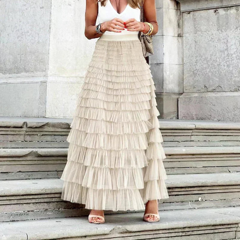 Jupe Maxi Volantée Femme