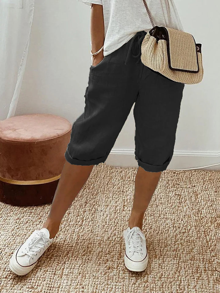Pantalon Capri Décontracté Femme