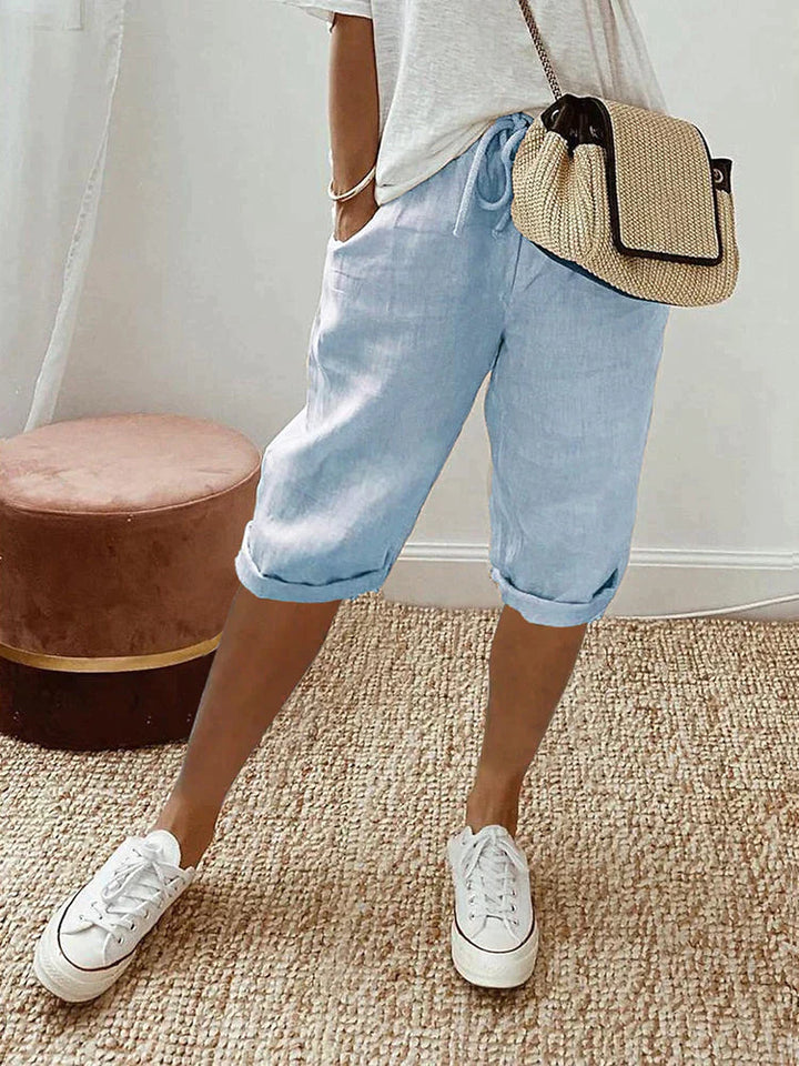 Pantalon Capri Décontracté Femme