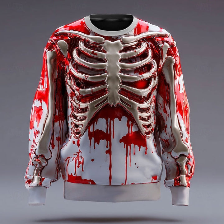 Sweat Halloween Squelette Manches Longues Homme