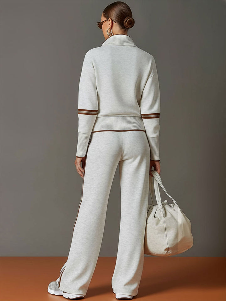 Ensemble 2 Pièces Haut Zippé Pantalon Femme