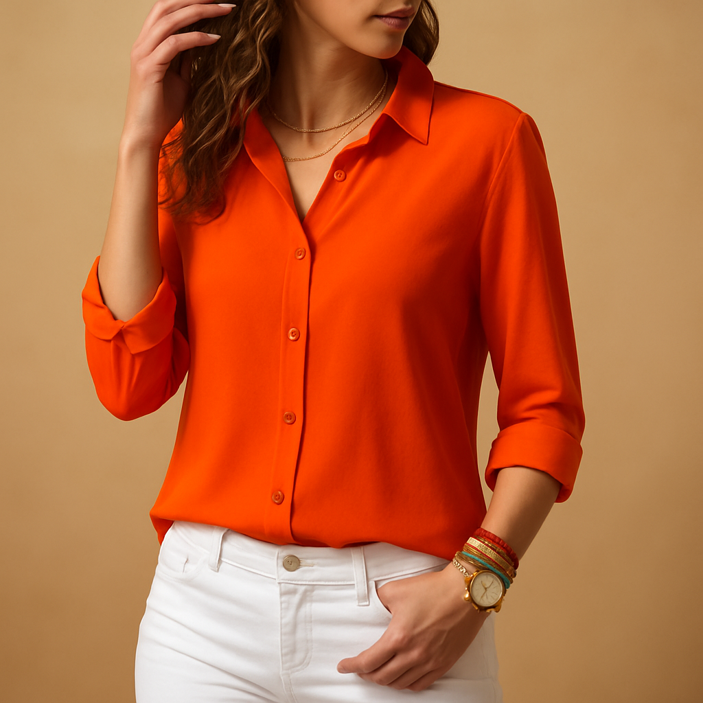 Chemisier Boutonné Décontracté Femme