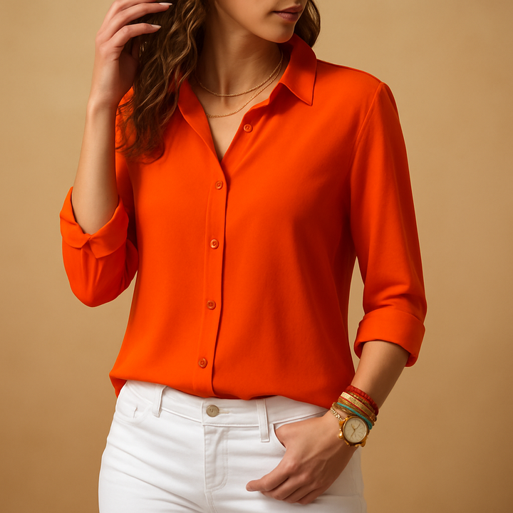 Chemisier Boutonné Décontracté Femme