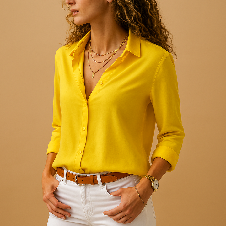Chemisier Boutonné Décontracté Femme