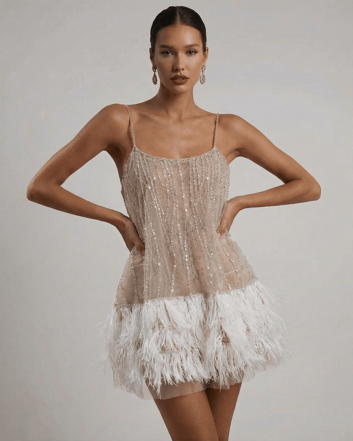 Robe Courte Pailletée Femme