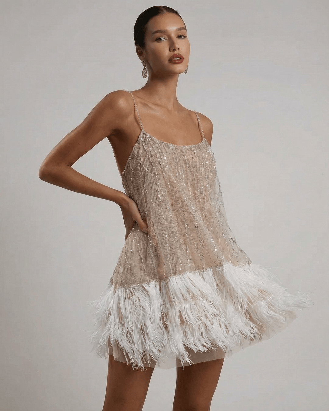 Robe Courte Pailletée Femme