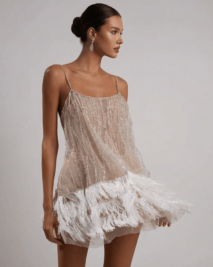 Robe Courte Pailletée Femme