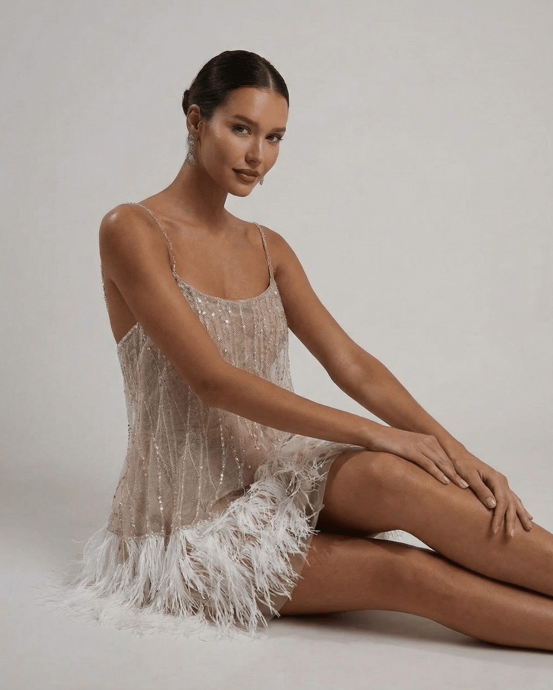 Robe Courte Pailletée Femme