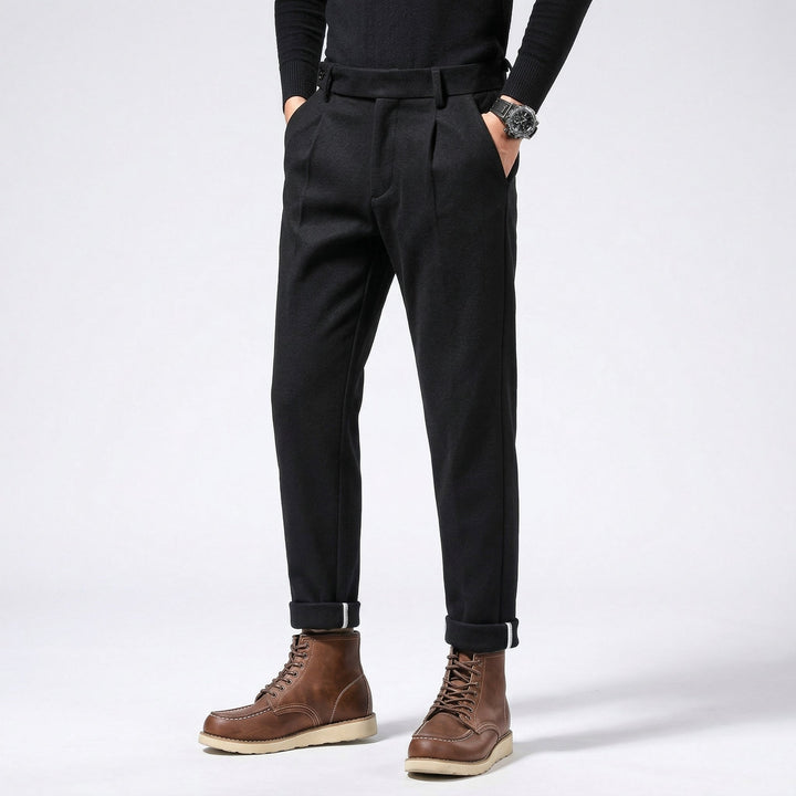 Pantalon Coupe Ajustée Élégant Homme