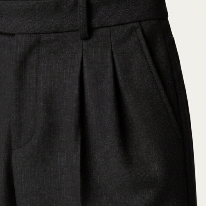 Pantalon à Pinces Coupe Droite Homme