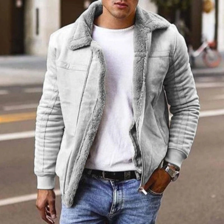 Blouson Aviateur Doublé Effet Mouton Homme