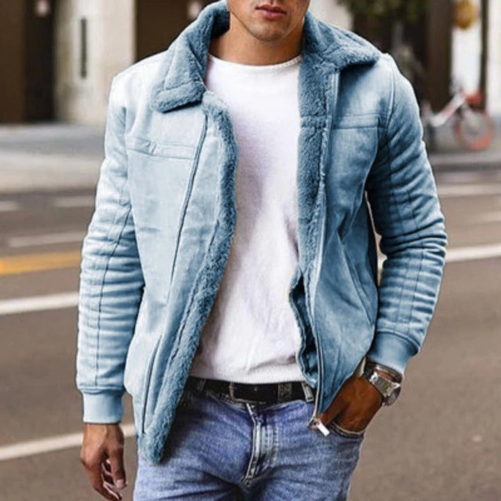 Blouson Aviateur Doublé Effet Mouton Homme
