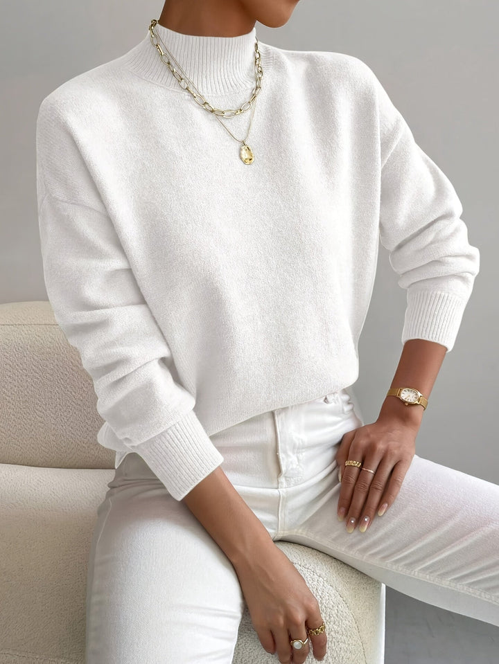 Pull Ample à Col Montant Femme