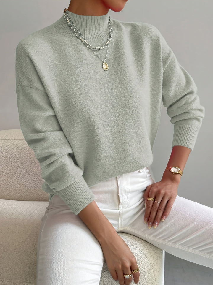 Pull Ample à Col Montant Femme