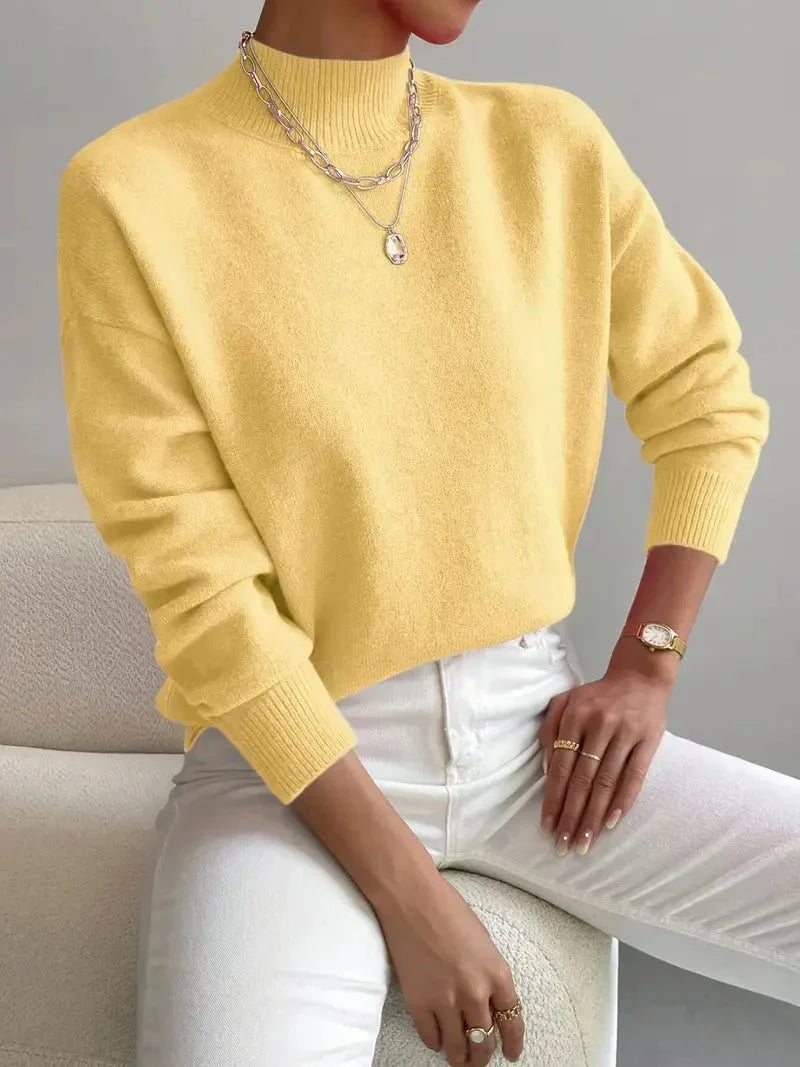 Pull Ample à Col Montant Femme