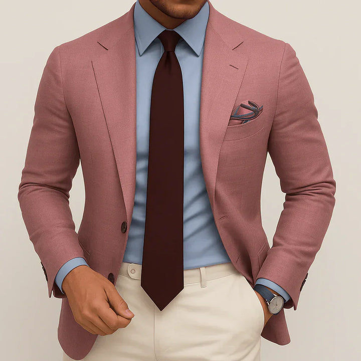 Blazer Ajusté à Carreaux Homme