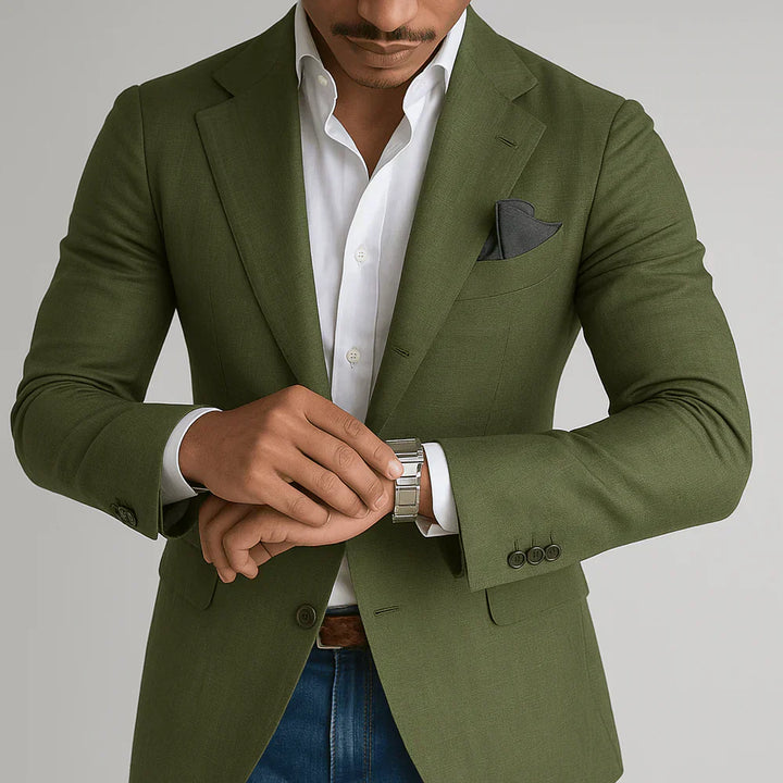 Blazer Ajusté à Carreaux Homme
