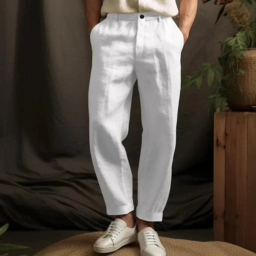Pantalon à Pinces Coupe Fusée Homme