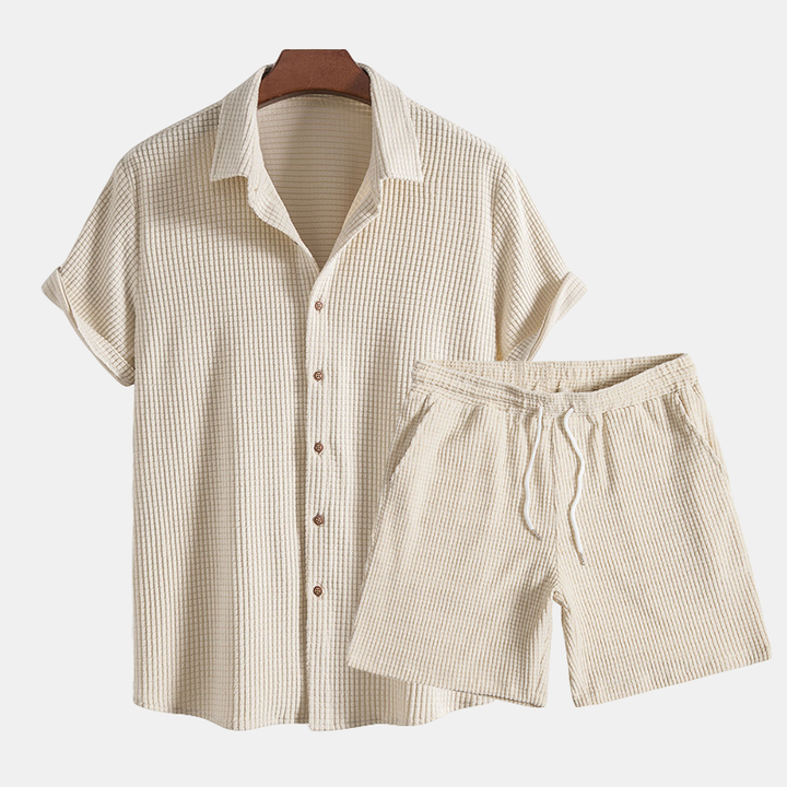 Ensemble Chemise Short Rayé Homme