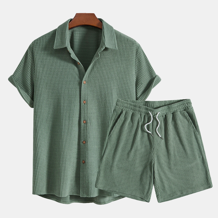 Ensemble Chemise Short Rayé Homme