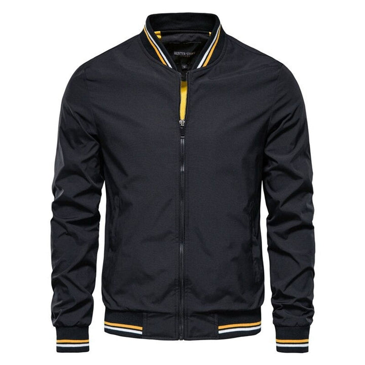 Blouson Bomber Zippé à Col Montant Homme