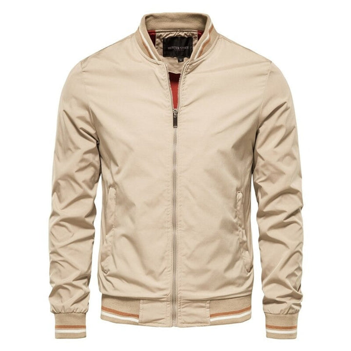 Blouson Bomber Zippé à Col Montant Homme