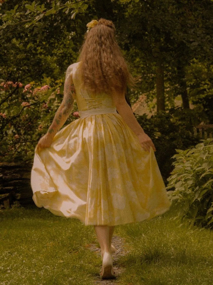 Robe Midi Fleurie à Jupe Ample Femme