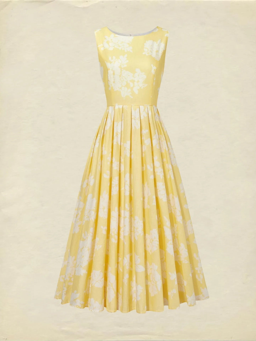 Robe Midi Fleurie à Jupe Ample Femme