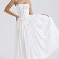 Women's Maxi Dress with Structured Bodice