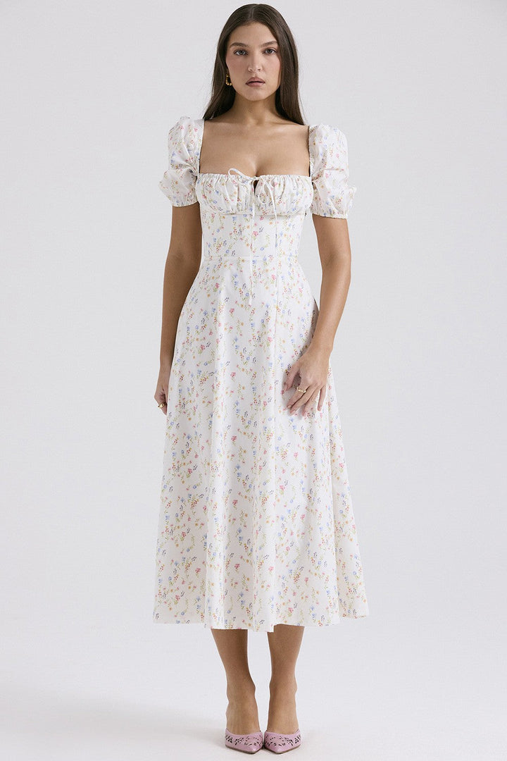 Robe Maxi à Corsage Structuré Femme