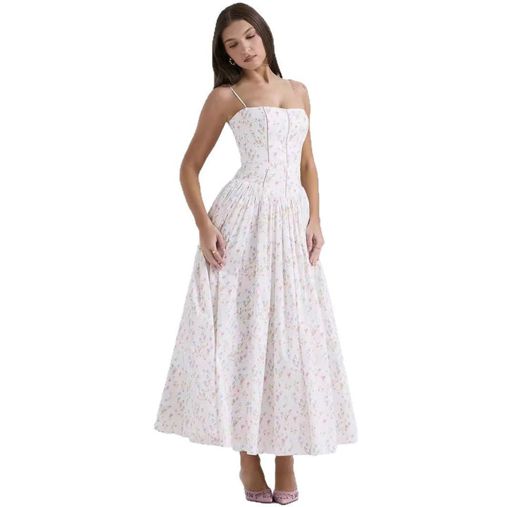 Robe Maxi à Corsage Structuré Femme