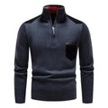Men's Stand-Collar Half-Zip Sweater