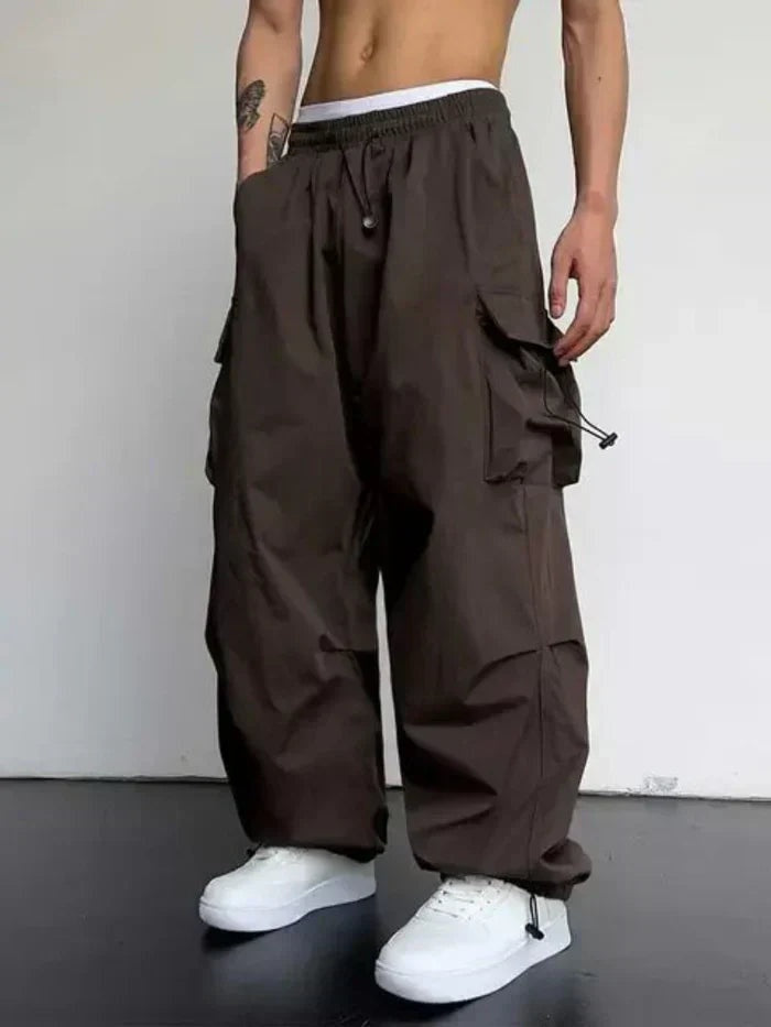 Pantalon Cargo Ample à Poches Latérales Homme
