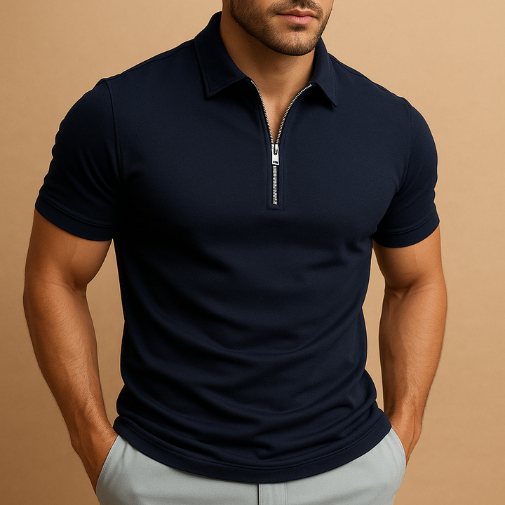 Polo Zippé Élégant Homme