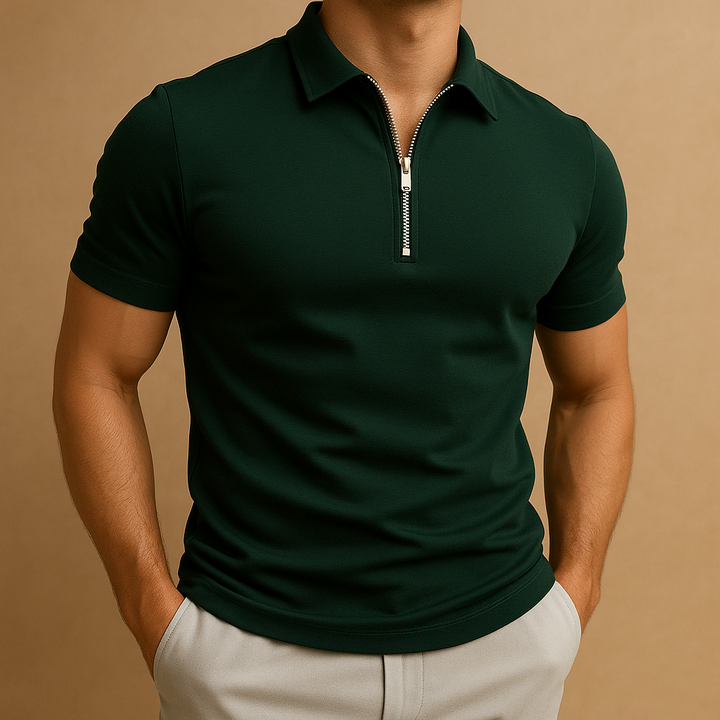 Polo Zippé Élégant Homme