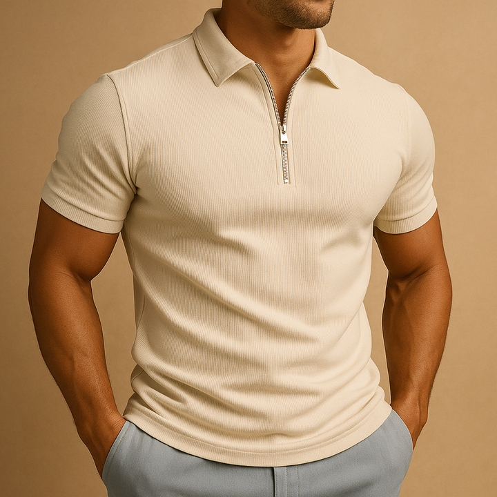 Polo Zippé Élégant Homme