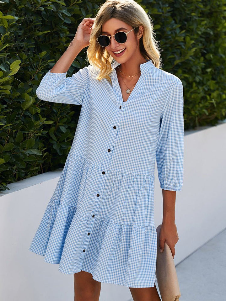 Robe Chemise Vichy Femme